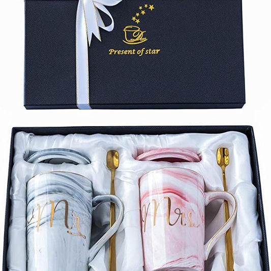 Mr. & Mrs. Marble Mug Gift Set